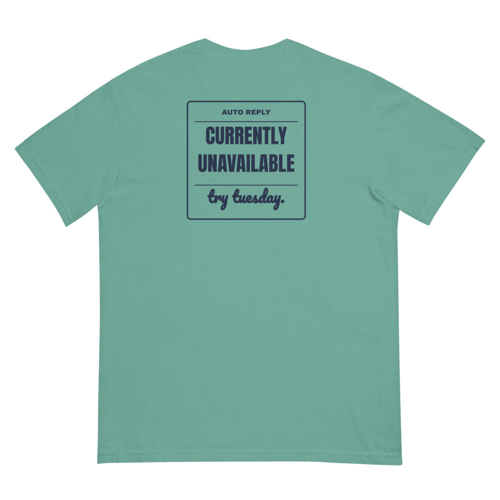 The Try Tuesday Tee in Seafoam, back