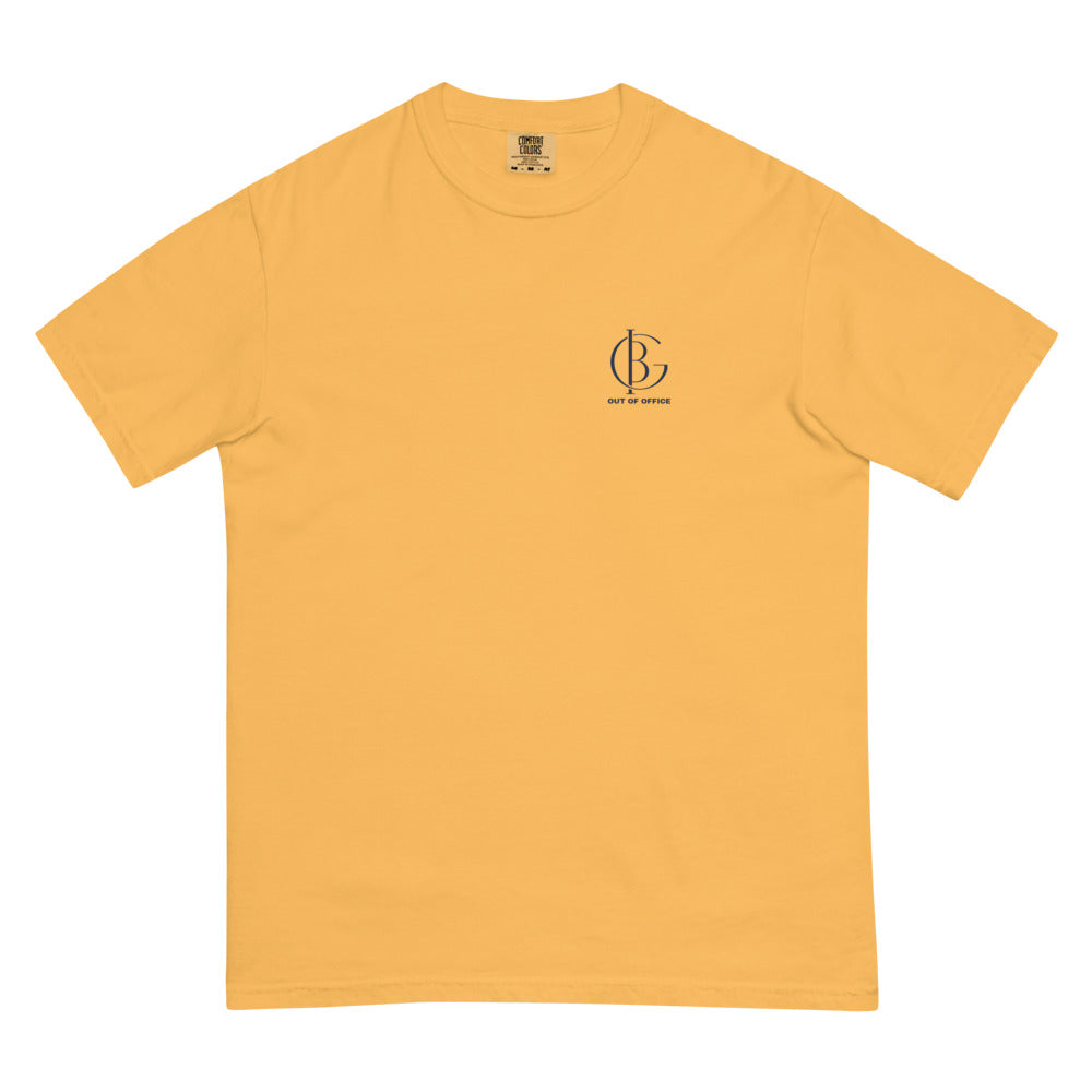 The Try Tuesday Tee in Mustard, front