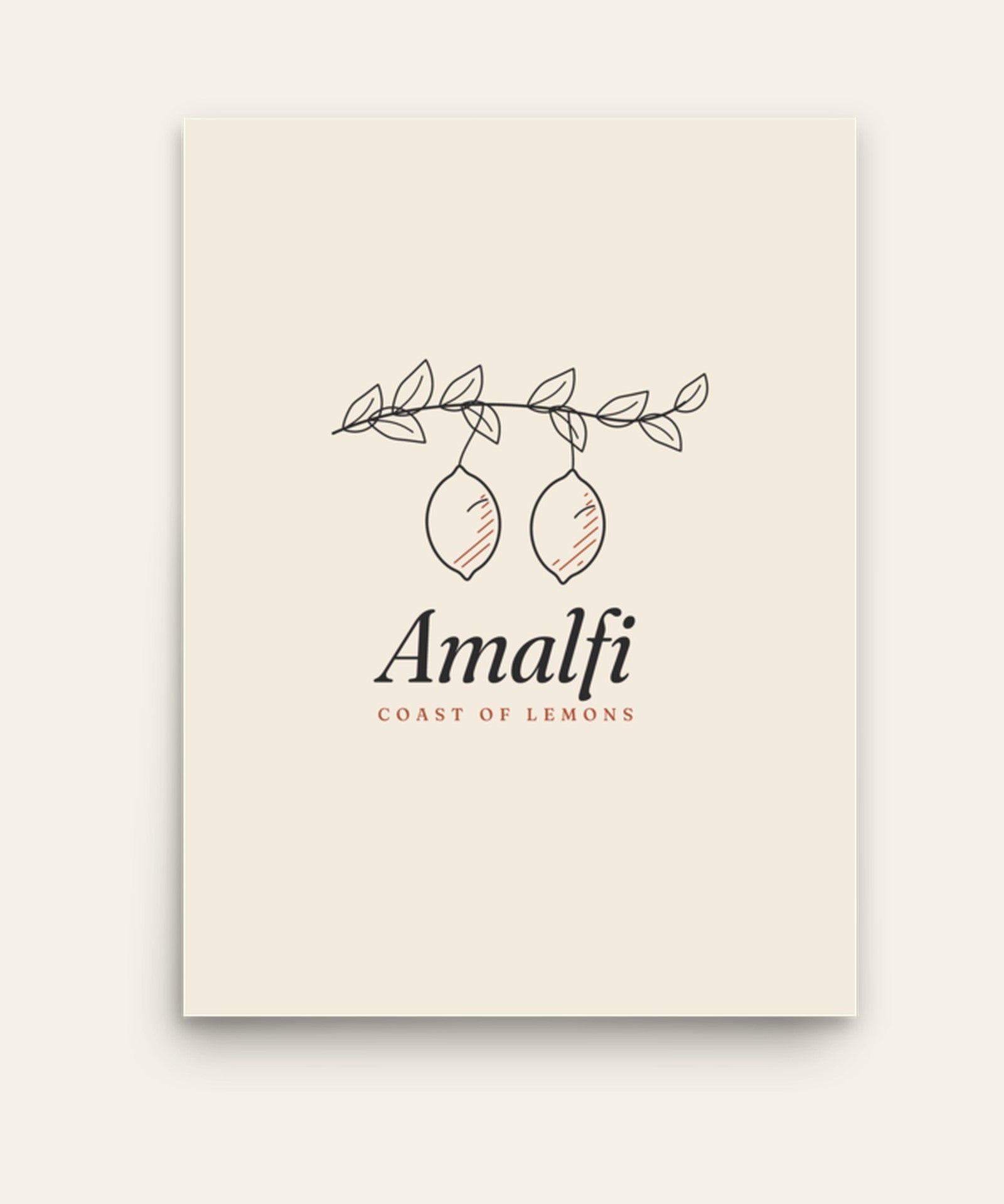 The Amalfi Art Print, product shot on cream