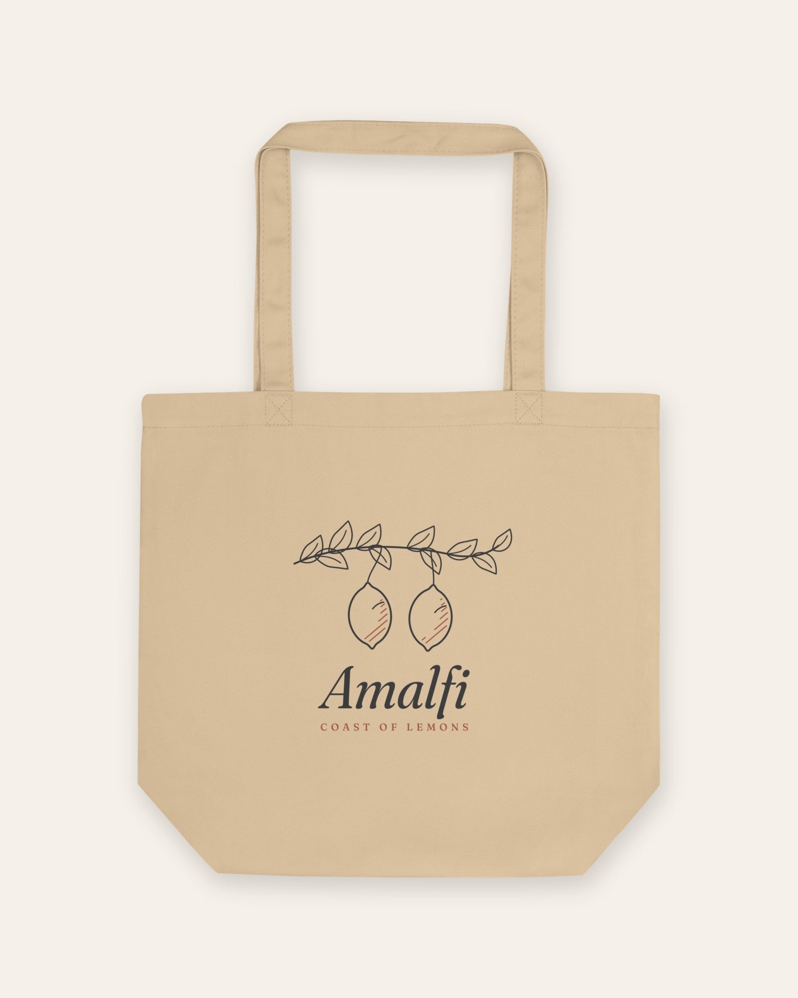The Amalfi Tote in Oyster, flat lay front, product shot on cream