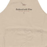 The Reduced with Wine Apron, close-up of the print and GVBI monogram
