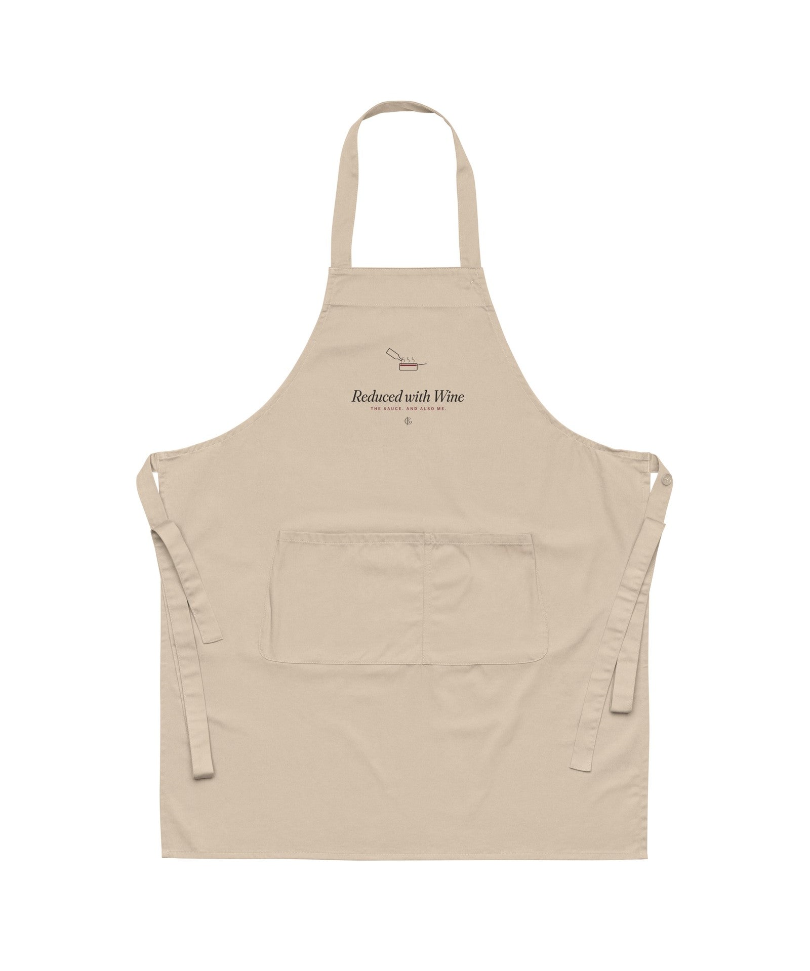 The Reduced with Wine Apron in natural rope, flat front, product shot