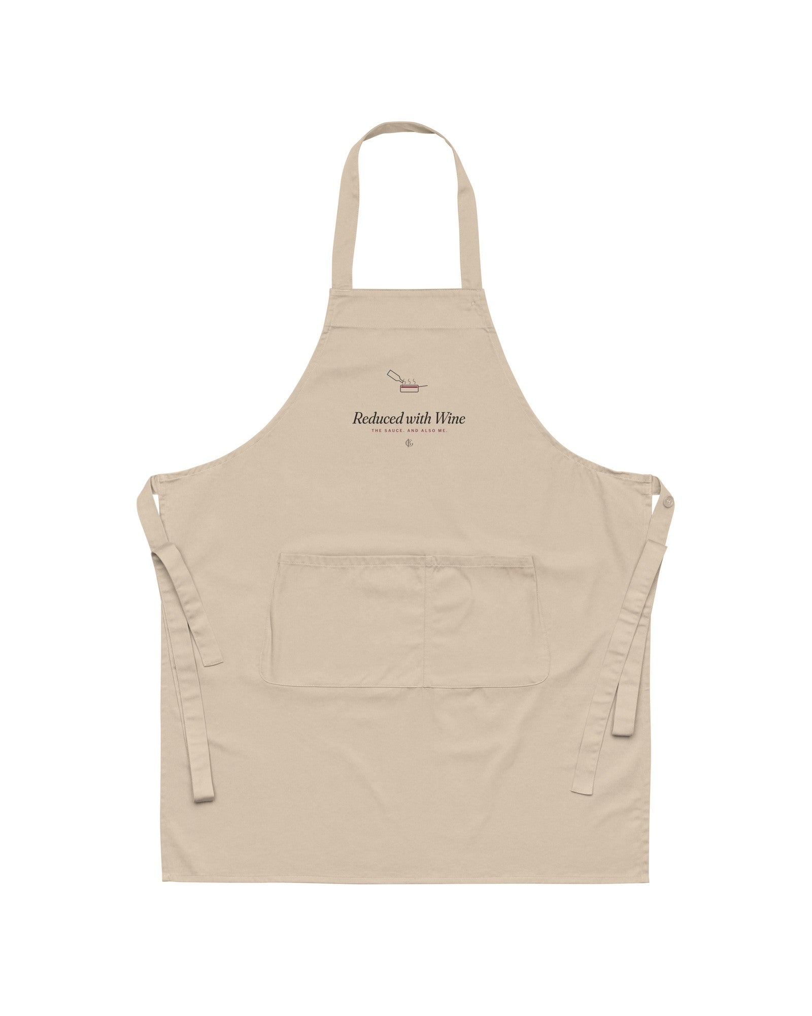 The Reduced with Wine Apron in natural rope, flat front, product shot