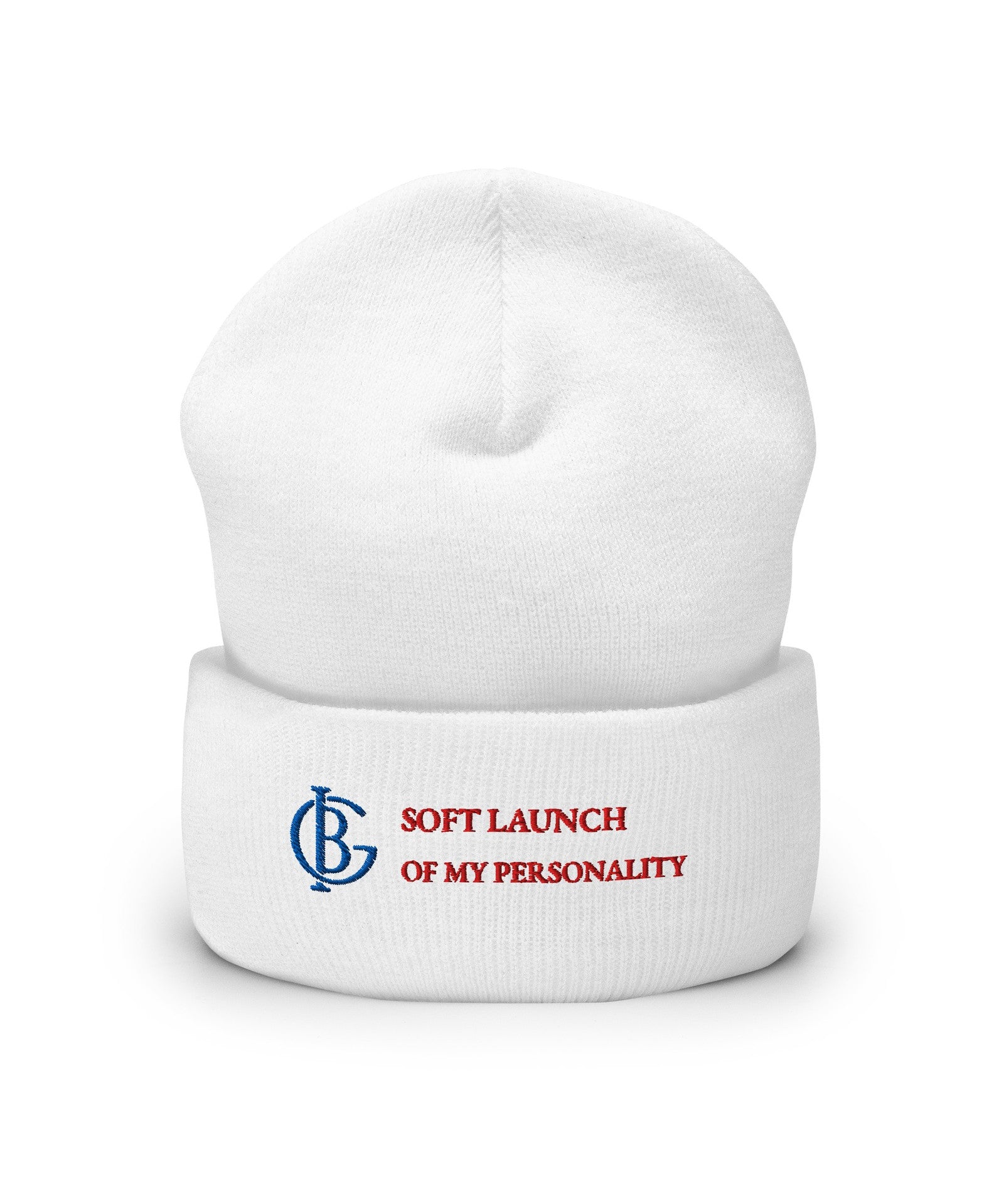 The Soft Launch Beanie in White, product shot