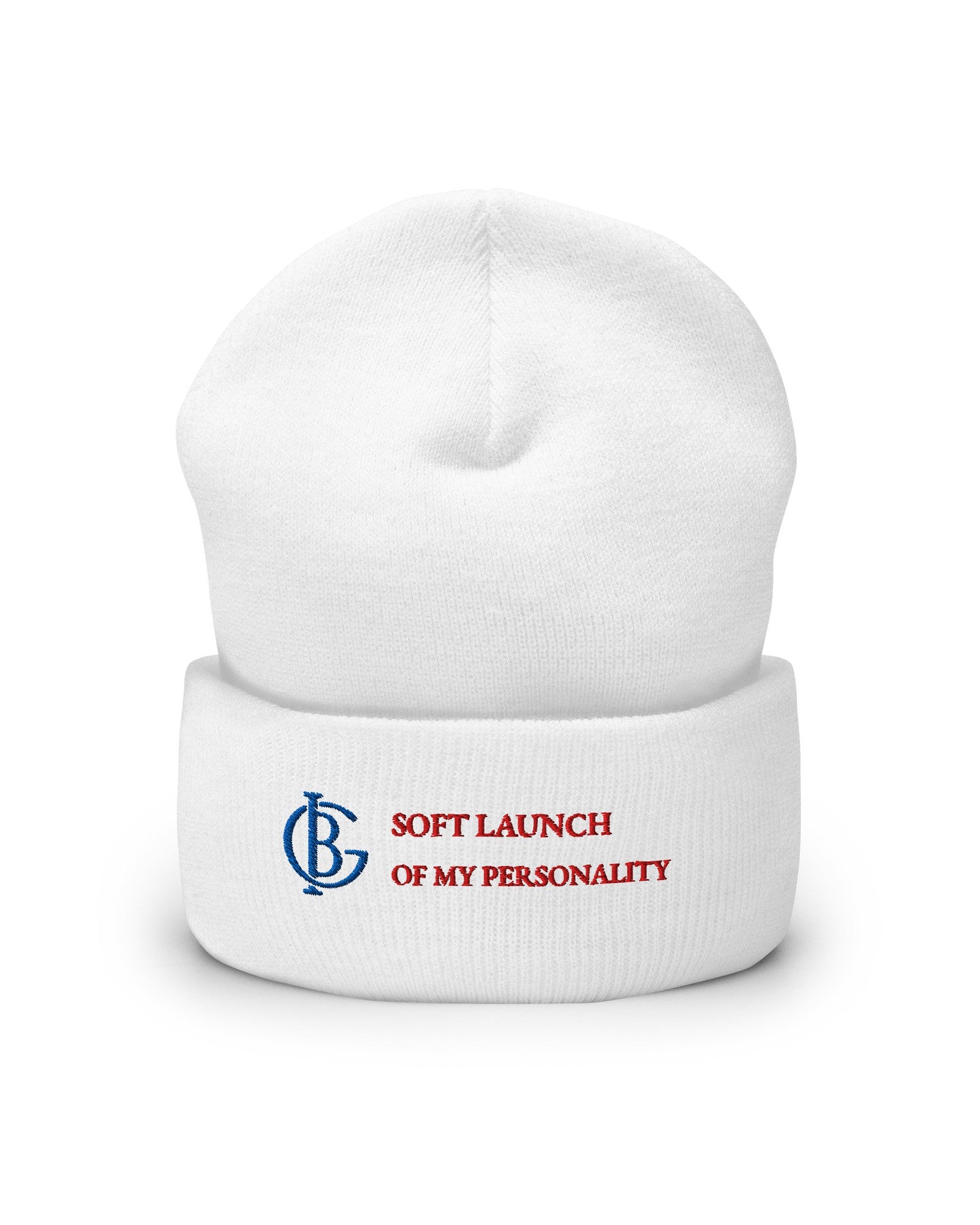 The Soft Launch Beanie in White, product shot