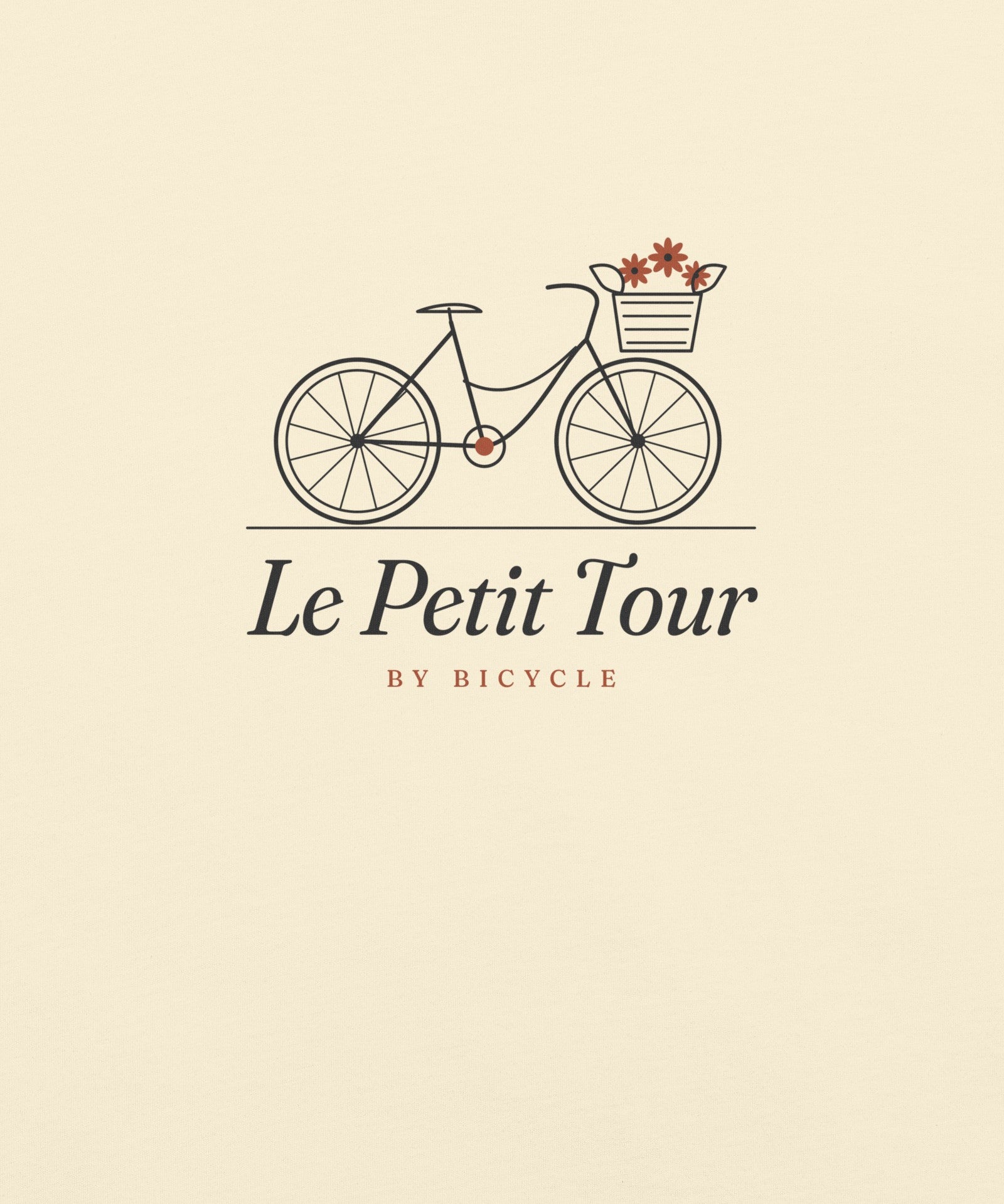 Le Petit Tour Tee in Ivory, close-up detail