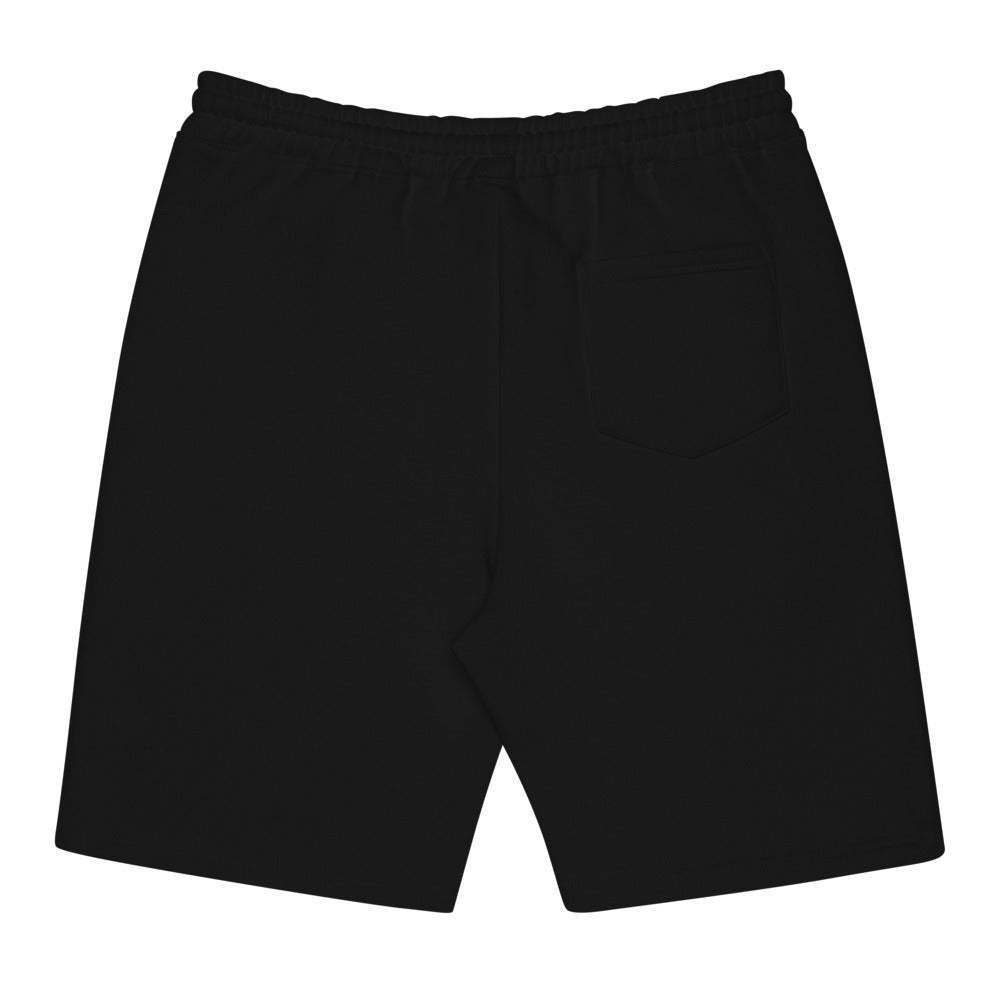 The Good Vibes Bad Ideas Fleece Shorts in Black, back