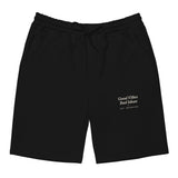 The Good Vibes Bad Ideas Fleece Shorts in Black, front