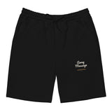 The Away Message Fleece Shorts in Black, front