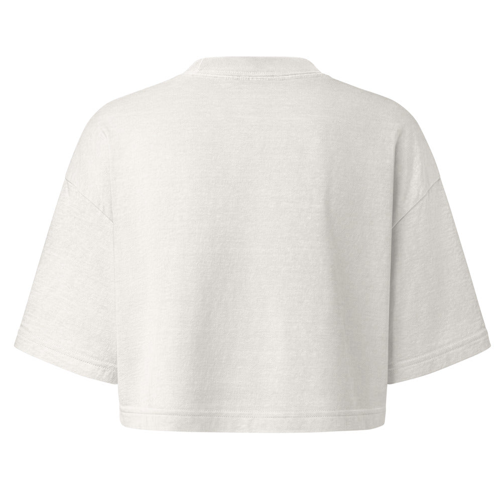 The Bread Before Bed Crop Tee in Vintage White, back