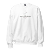 The Merry and Bright-ish Crewneck in White, product shot