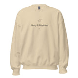 The Merry and Bright-ish Crewneck in Sand, product shot
