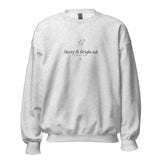 The Merry and Bright-ish Crewneck in Ash, product shot