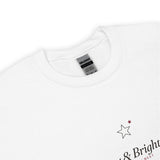 The Merry and Bright-ish Crewneck in White, detail shot