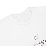 The Merry and Bright-ish Crewneck in White, detail shot