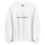 The Merry and Bright-ish Crewneck in White, product shot from another angle