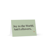 And Leftovers card standing, front view