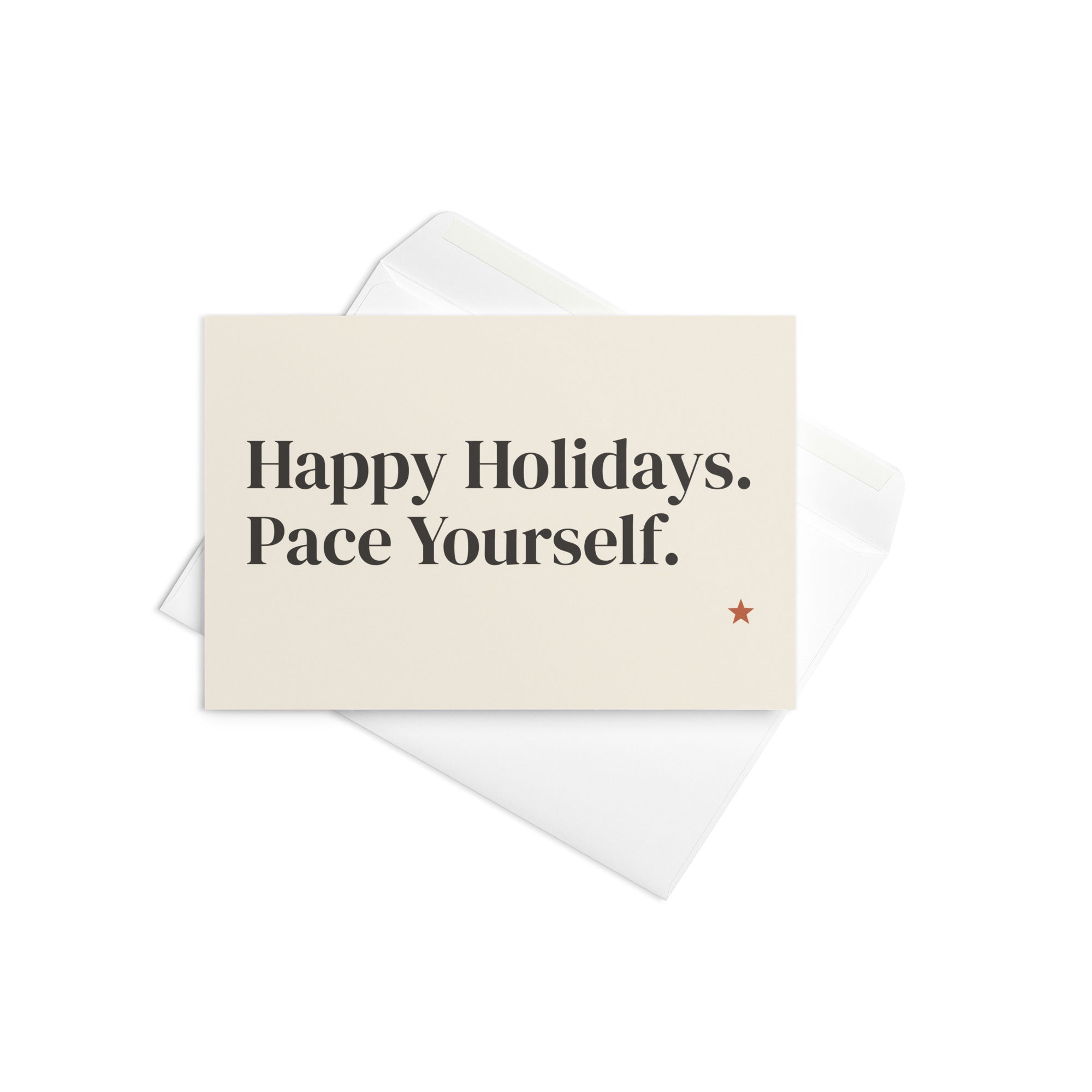 Pace Yourself card with its envelope