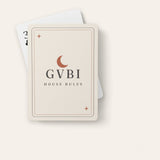 The House Rules Playing Cards, product shot on cream