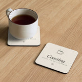 The Coasting Cork Coaster, styled lifestyle shot
