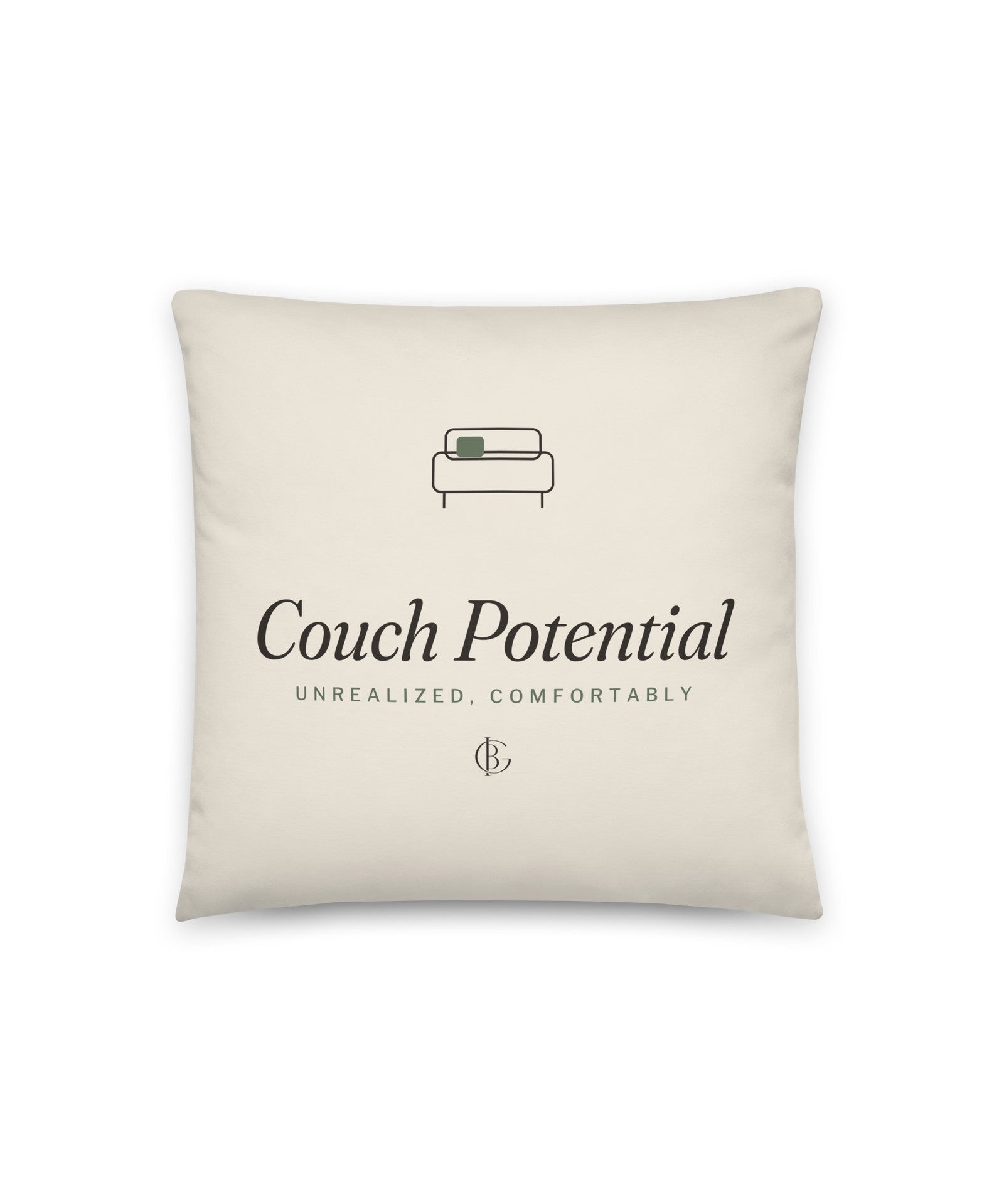 The Couch Potential Pillow, product shot