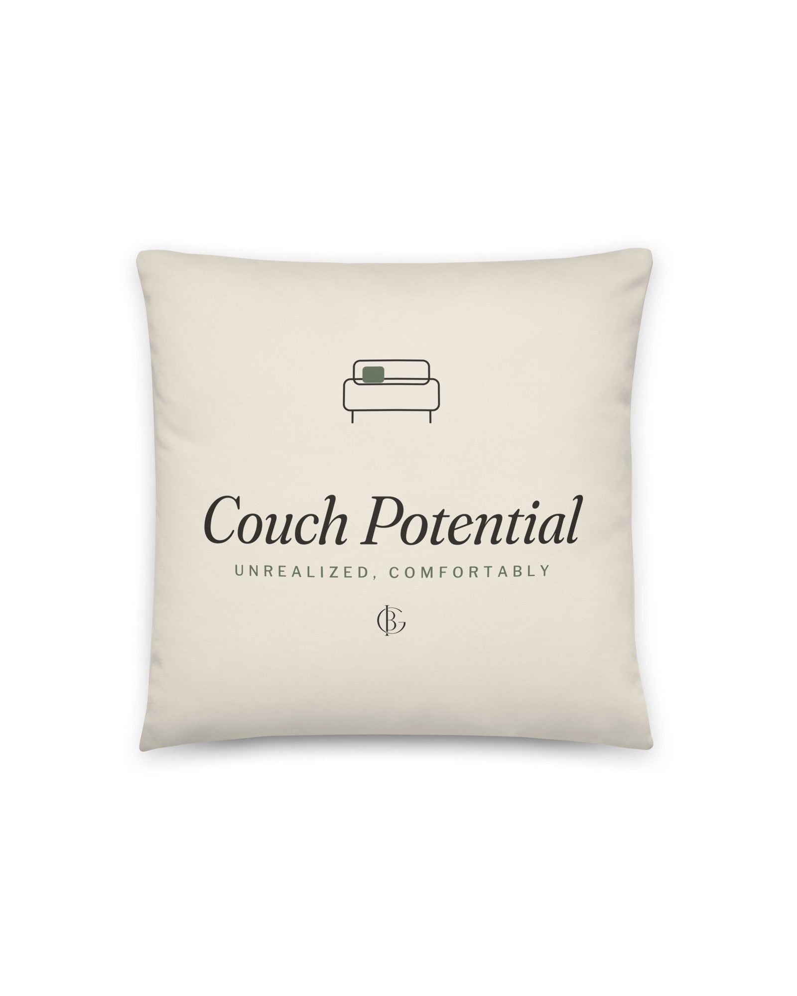 The Couch Potential Pillow, product shot