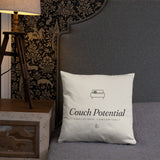 The Couch Potential Pillow, styled lifestyle shot