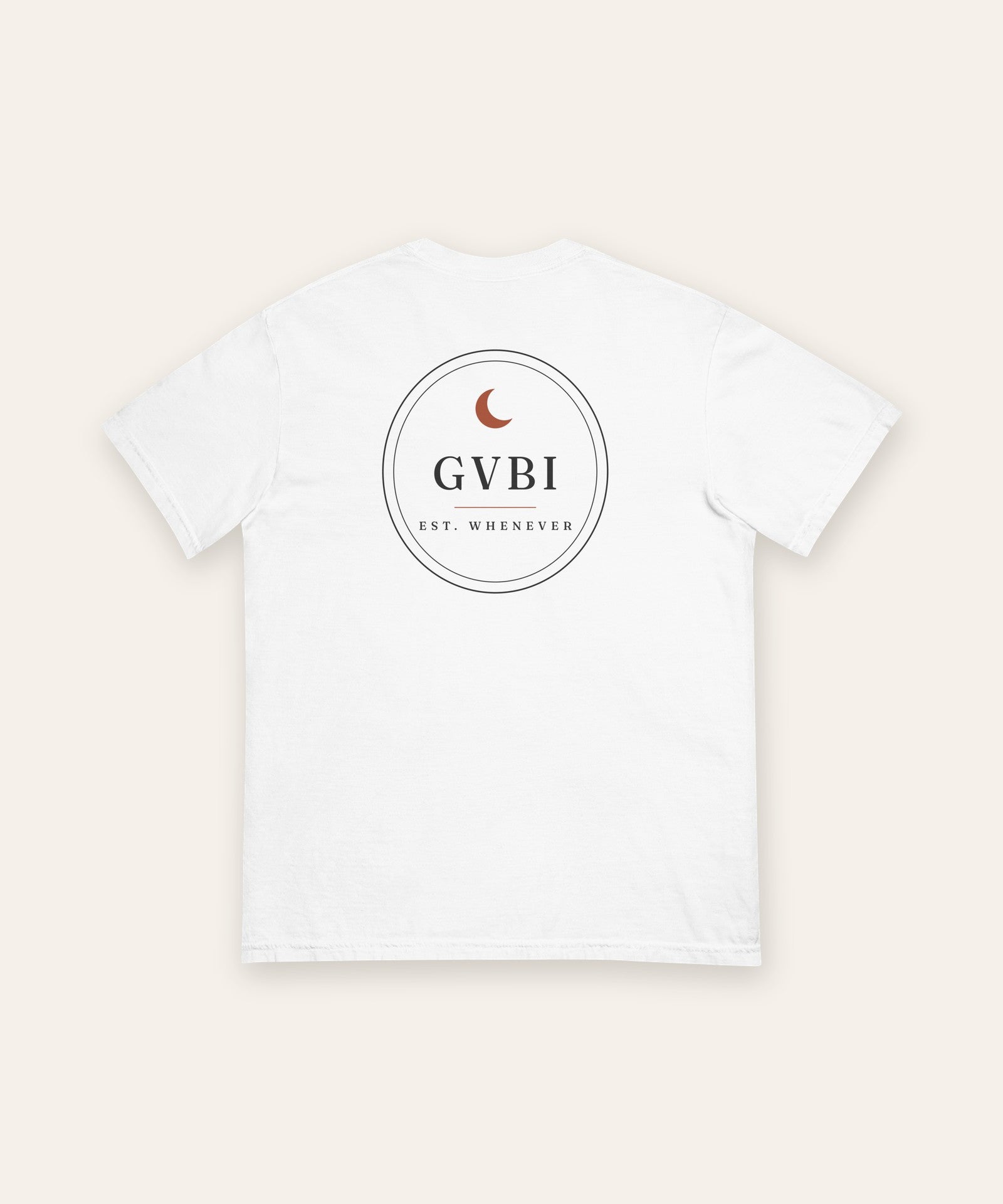 The House Crest Tee in White, close-up detail
