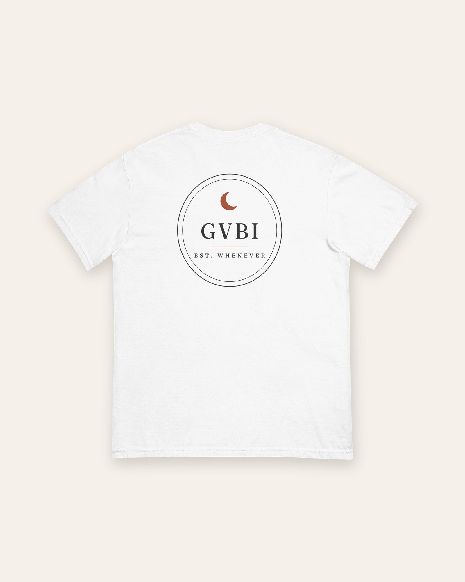 The House Crest Tee in White, close-up detail
