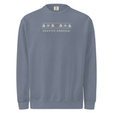The Festive Enough Crewneck in Blue Jean, front view