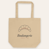 The Boulangerie Tote in Oyster, flat lay front, product shot on cream