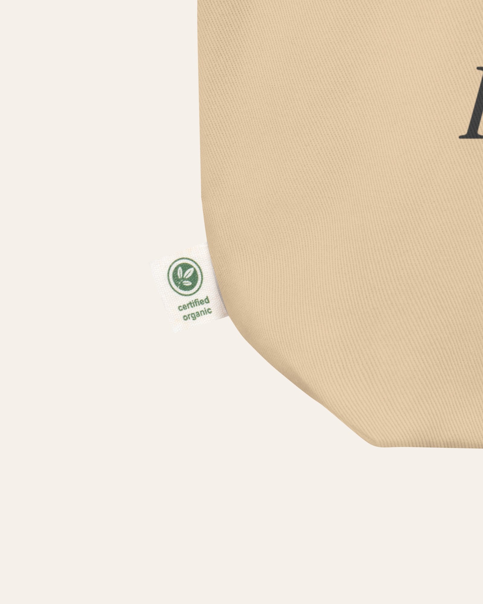 The Boulangerie Tote in Oyster, close-up detail