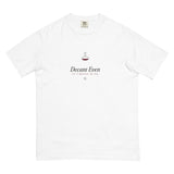 The Decant Even Tee in White, flat front, product shot