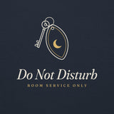The Do Not Disturb Hoodie in Navy Blazer, close-up detail