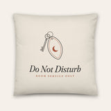 The Do Not Disturb Pillow, product shot on cream