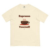The Espresso Yourself Tee in Ivory, flat front
