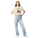 The Espresso Yourself Tee in Ivory, worn with light jeans