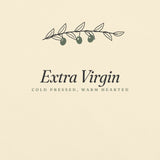 The Extra Virgin Tee in Ivory, close-up detail