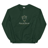The Fleurs Du Marche Crewneck - Forest Green
