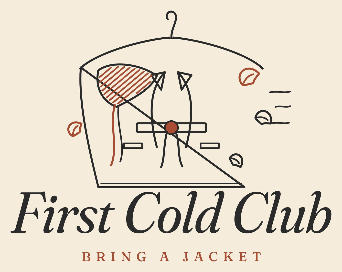 First Cold Club fine-line coat design preview on cream