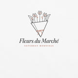 The Fleurs du Marché Tee in White, close-up detail