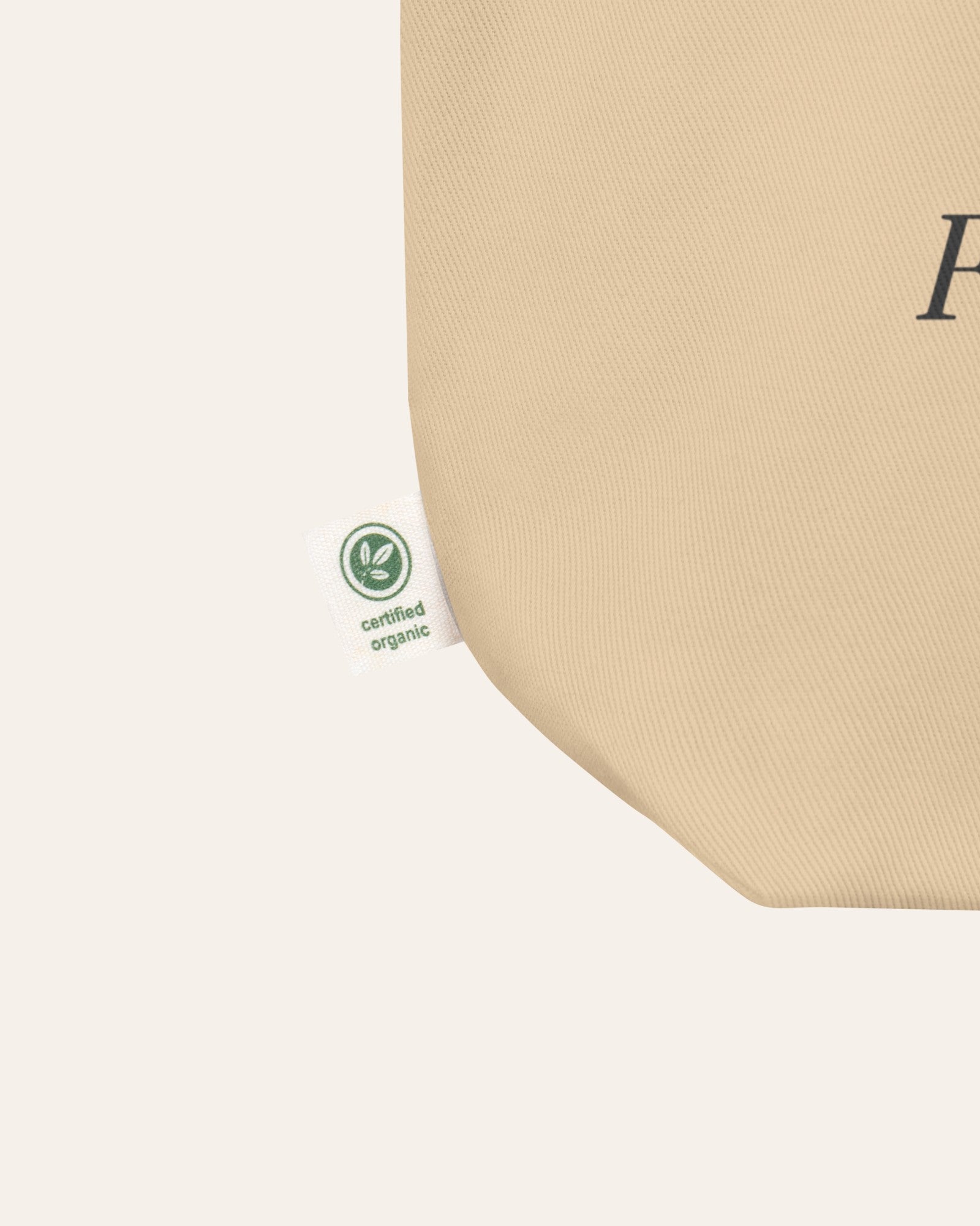 The Fleurs du Marché Tote in Oyster, close-up detail