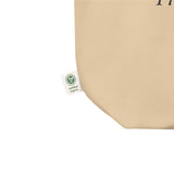 The Fresh Grounds Tote in Oyster, detail shot