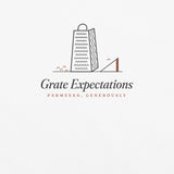 The Grate Expectations Tee in White, close-up detail