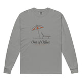 The Out of Office Long Sleeve in Grey, flat front