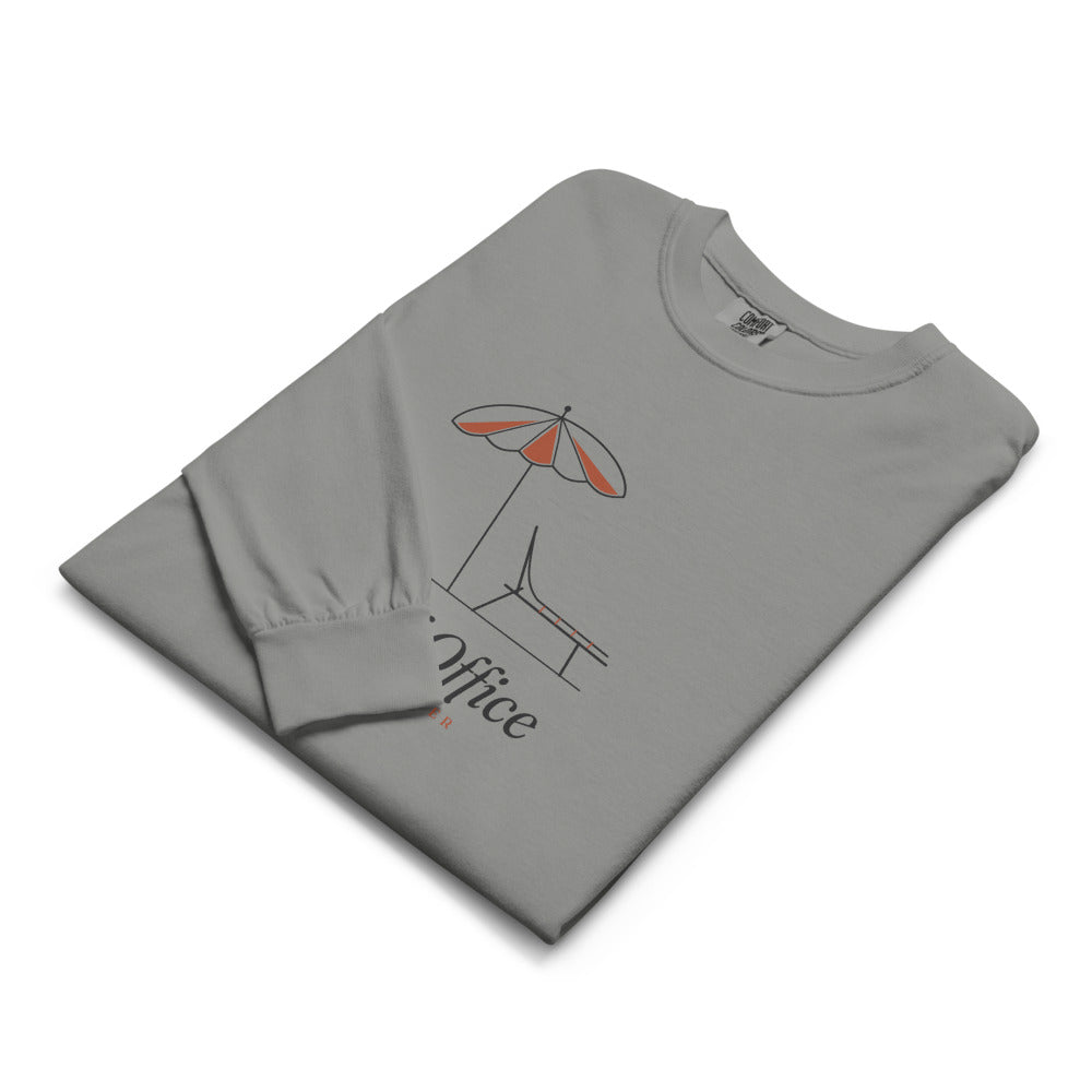 The Out of Office Long Sleeve in Grey, folded
