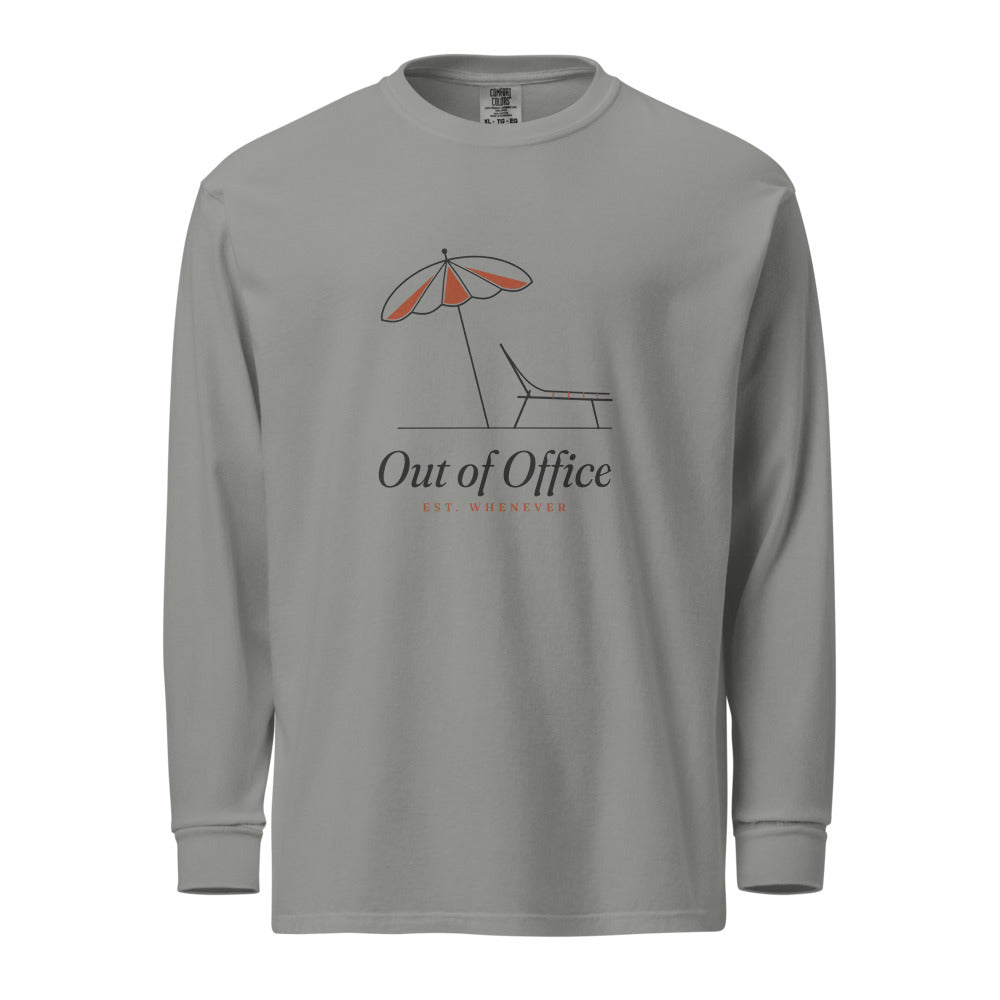 The Out of Office Long Sleeve in Grey, front