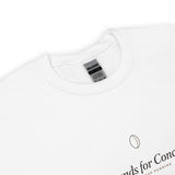 The Grounds for Concern Crewneck in White, detail shot