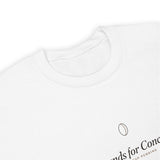The Grounds for Concern Crewneck in White, detail shot