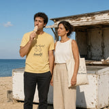 Popsicle at the beach kiosk in the Amalfi Tee, friend carrying the Les Poires Tote